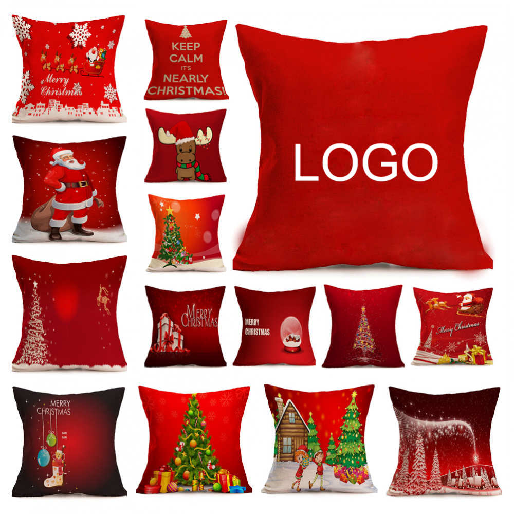 Christmas Cotton Throw Pillow