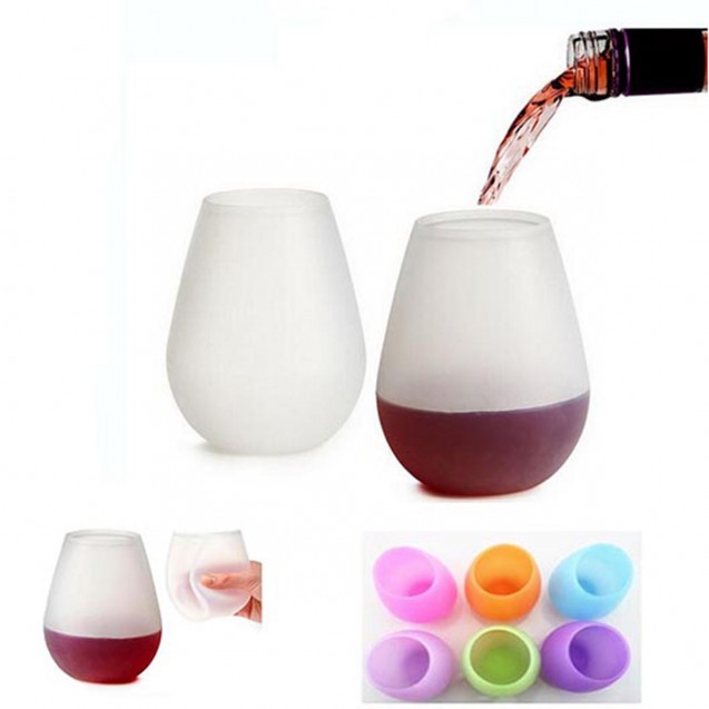 Silicone wine glasses